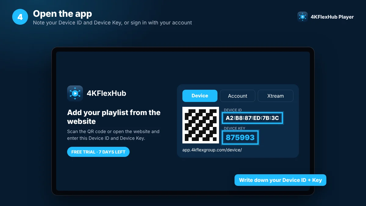 Step 4: Open the app and choose how to sign in – 4KFlexHub Player