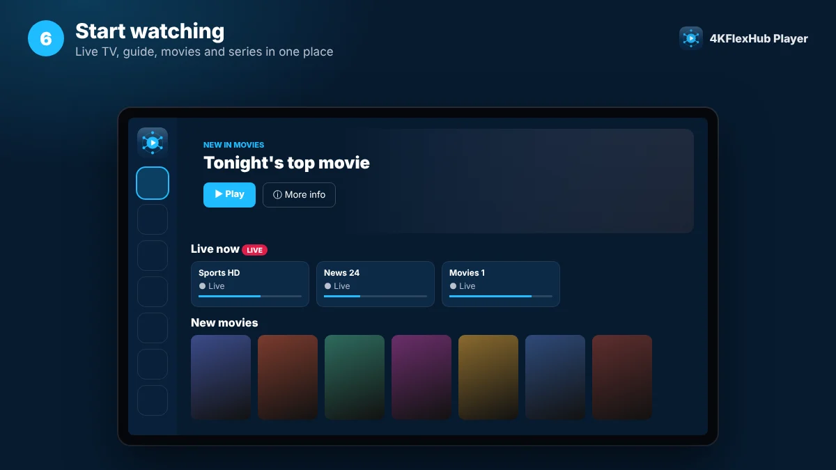 Step 6: Start watching – 4KFlexHub Player