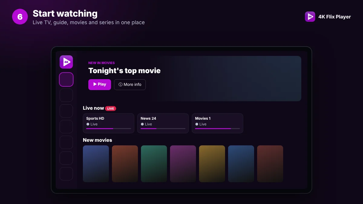 Step 6: Start watching – 4K Flix Player